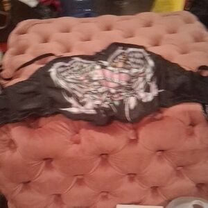 Current Mood Black Graphic Bra